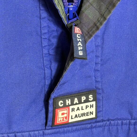 Vintage 90's Chaps Ralph Lauren Anorak WindbreakerJacket Pullover Hooded XLT - Picture 5 of 15